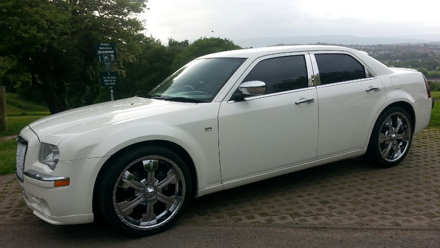 Chrysler 300 White Chrysler Wedding car In Newport Gwent